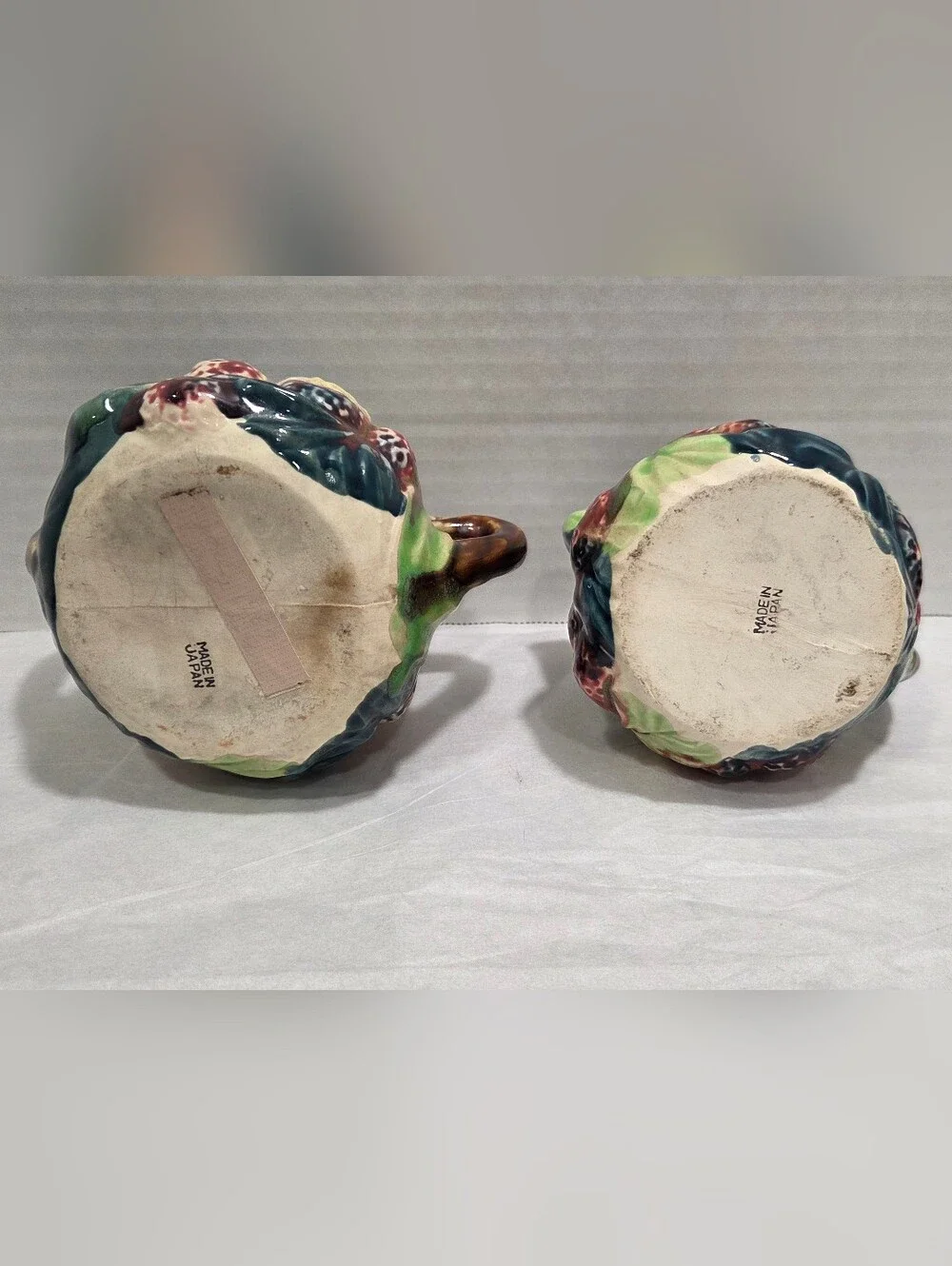 Vintage Berries Sugar And Creamer Set Japan